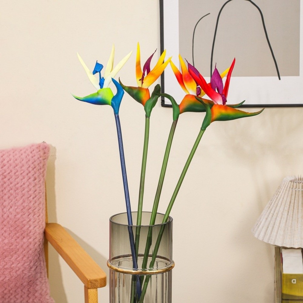 Bird Paradise Strelitzia - Bunga Strelitzia Buatan dengan Batang Panjang,