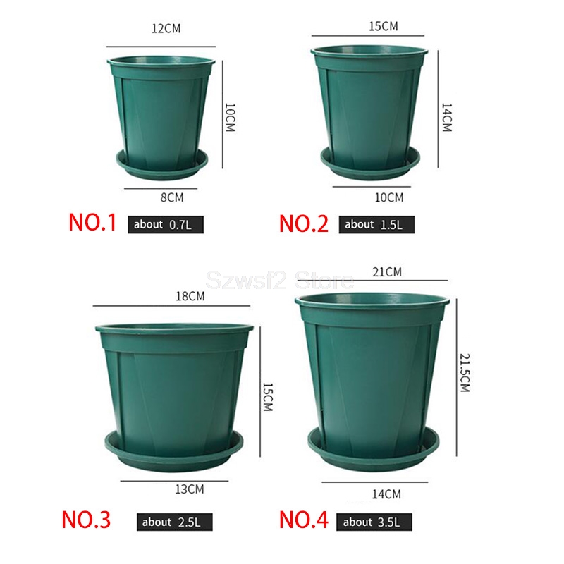 Aloe Vera Pot - 5/10 Buah Nampan Pot Bunga Tanaman