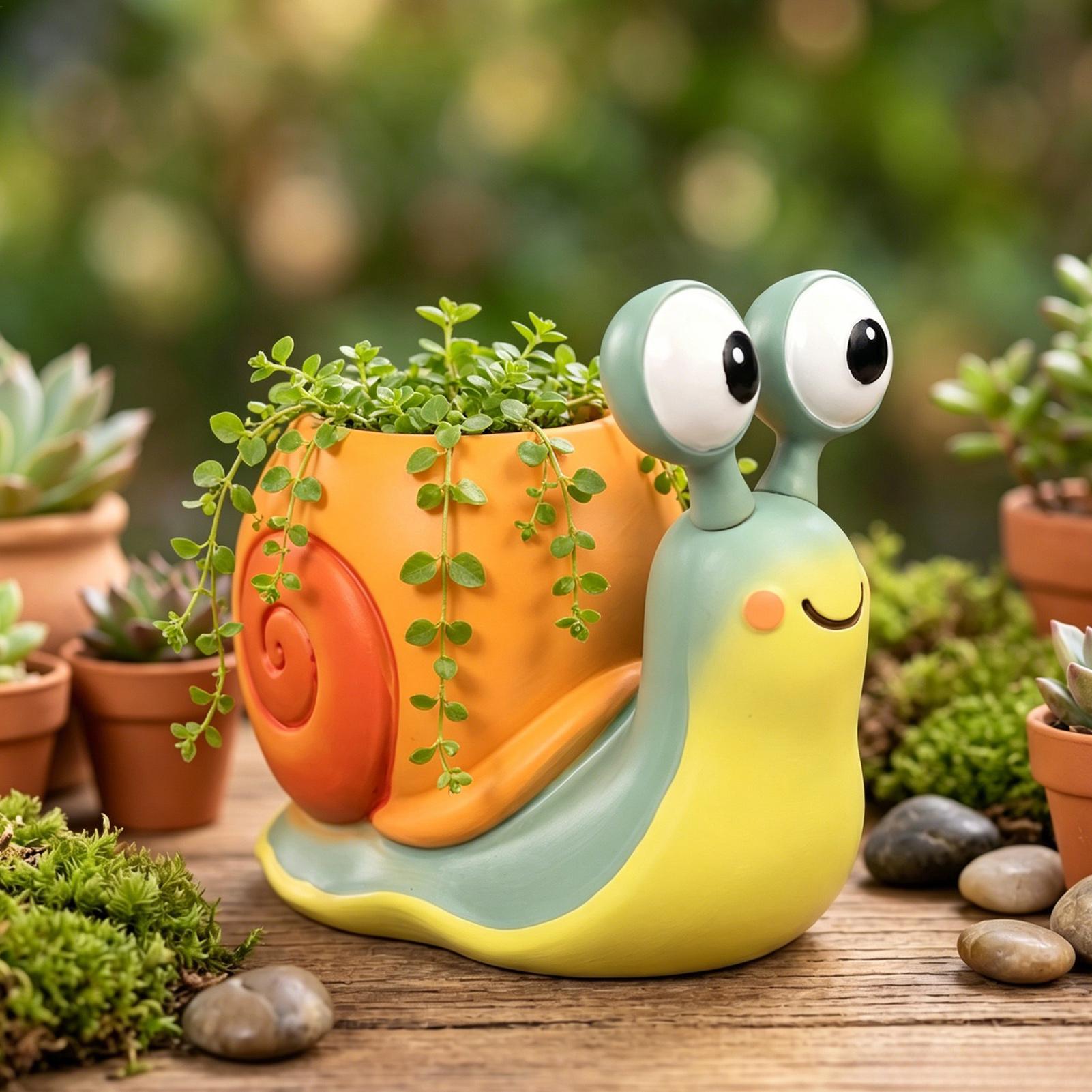 Pot Bunga Bentuk Siput, Tempat - Echeveria Succulent ulasan dan harga