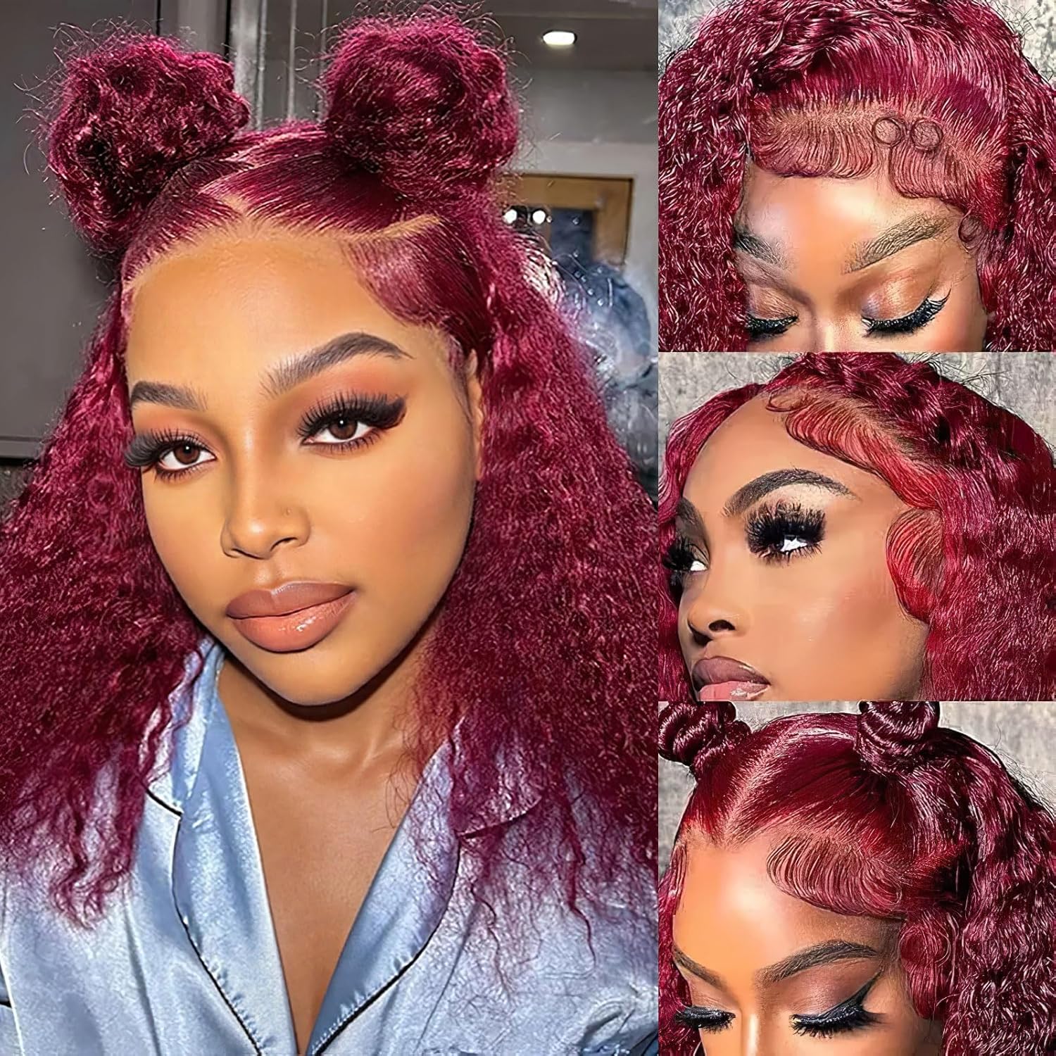 Wig Bob Pendek Warna Burgundy  - Aglaonema Red ulasan dan harga