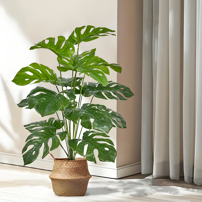 2 Buah Tanaman Palem Buatan 24 - Monstera Adansonii ulasan dan harga