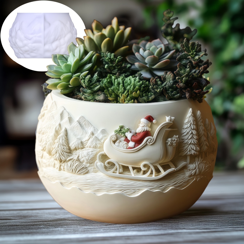 Cetakan Lilin Relief Santa Cla - Echeveria Succulent ulasan dan harga