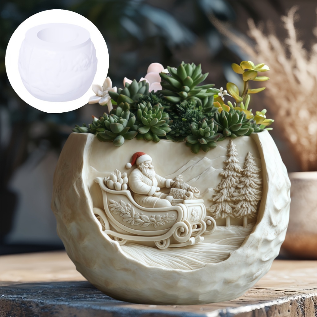 Cetakan Lilin Relief Santa Cla - Echeveria Succulent ulasan dan harga